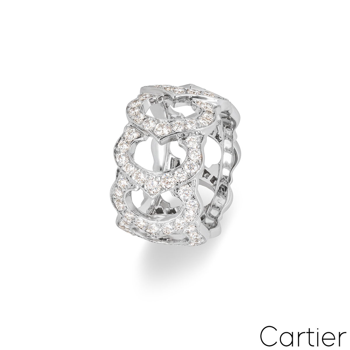 Cartier White Gold Diamond C de Cartier Ring